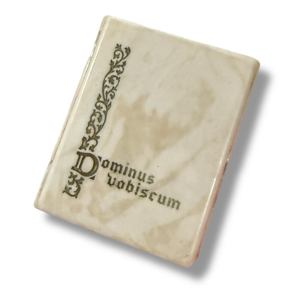 Dominus Vobiscum Miniature Celluloid Prayer Book Catholicism Vintage Antique